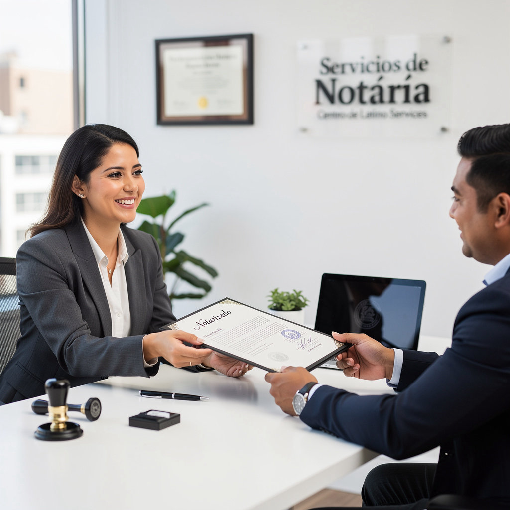 Centro de Latino Services professional notary in Santa Maria providing bilingual document notarization services